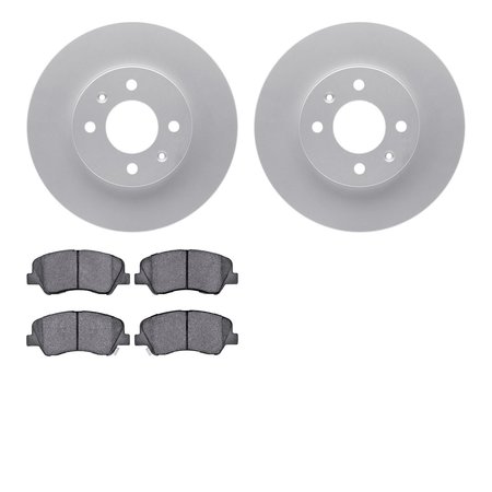 DYNAMIC FRICTION CO 4302-03055, Geospec Rotors with 3000 Series Ceramic Brake Pads, Silver 4302-03055